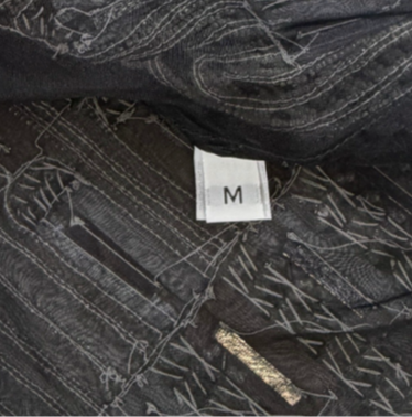 Thumbnail: NAEEM KHAN Black Medium Crystal Metallic Neck Ring Bib Beaded Top M Back Zip
