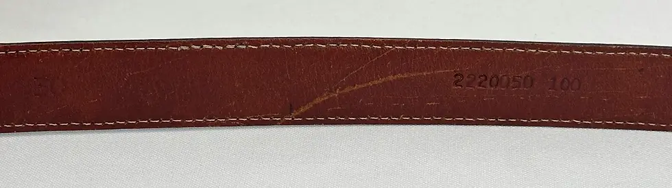 Hình thu nhỏ: POLO RALPH LAUREN Genuine Lizard Skinny Belt 30 Black Gunmetal Buckle