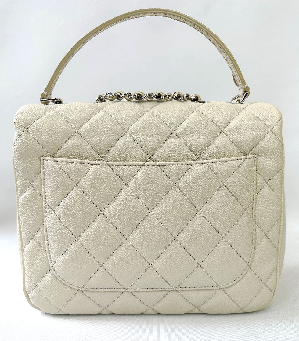 Hình thu nhỏ: CHANEL Ivory Urban Companion Quinted Caviar Medium Flap Shoulder Crossbody Bag