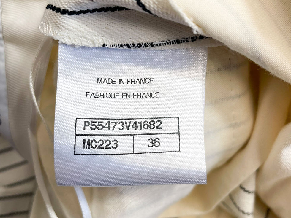 Miniatura: CHANEL Cotton Wide Leg Pants 36 4 White Black Striped Pinstriped C 2017
