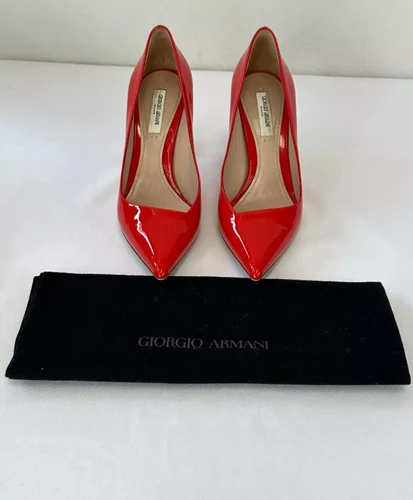 GIORGIO ARMANI Womens Red Pump Stiletto Heels Pointed Toe GIORGIO ARMANI Womens Red Pump Stiletto Heels Pointed Toe