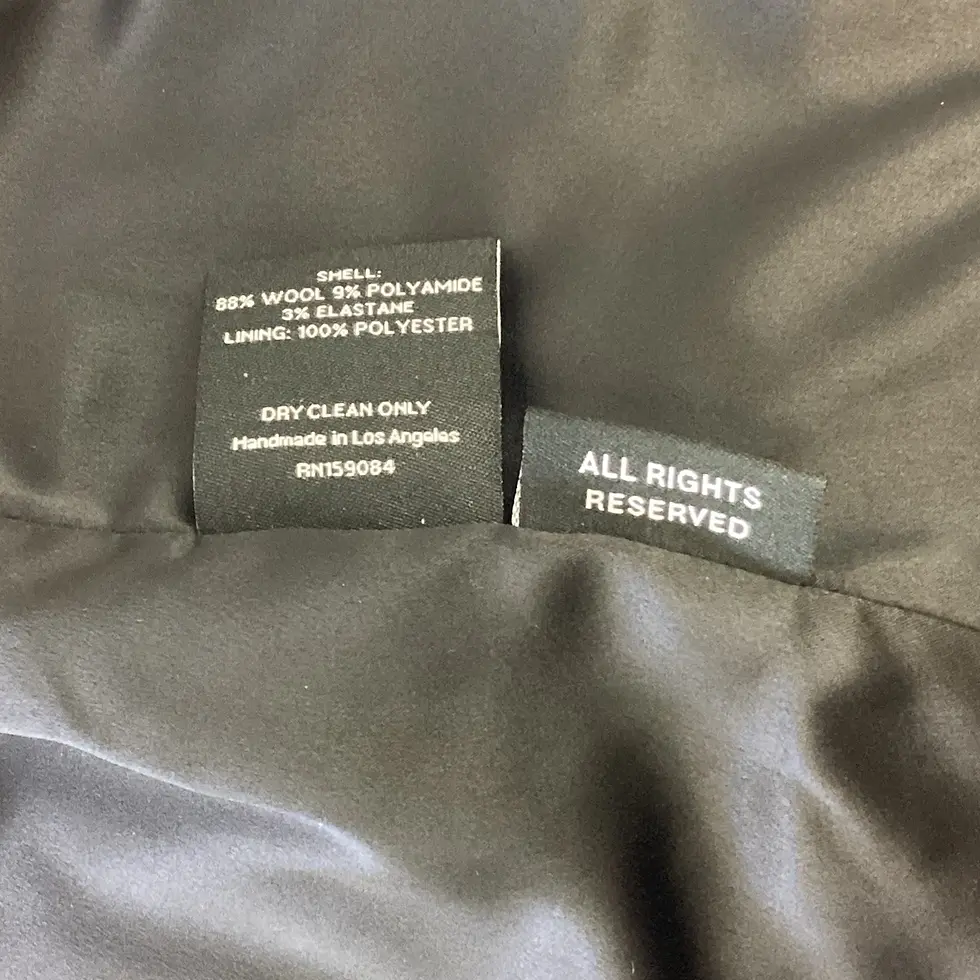 Thumbnail: LIBERTINE "Poeme" Noir Short Jacket Blazer Medium Black White Word Straps