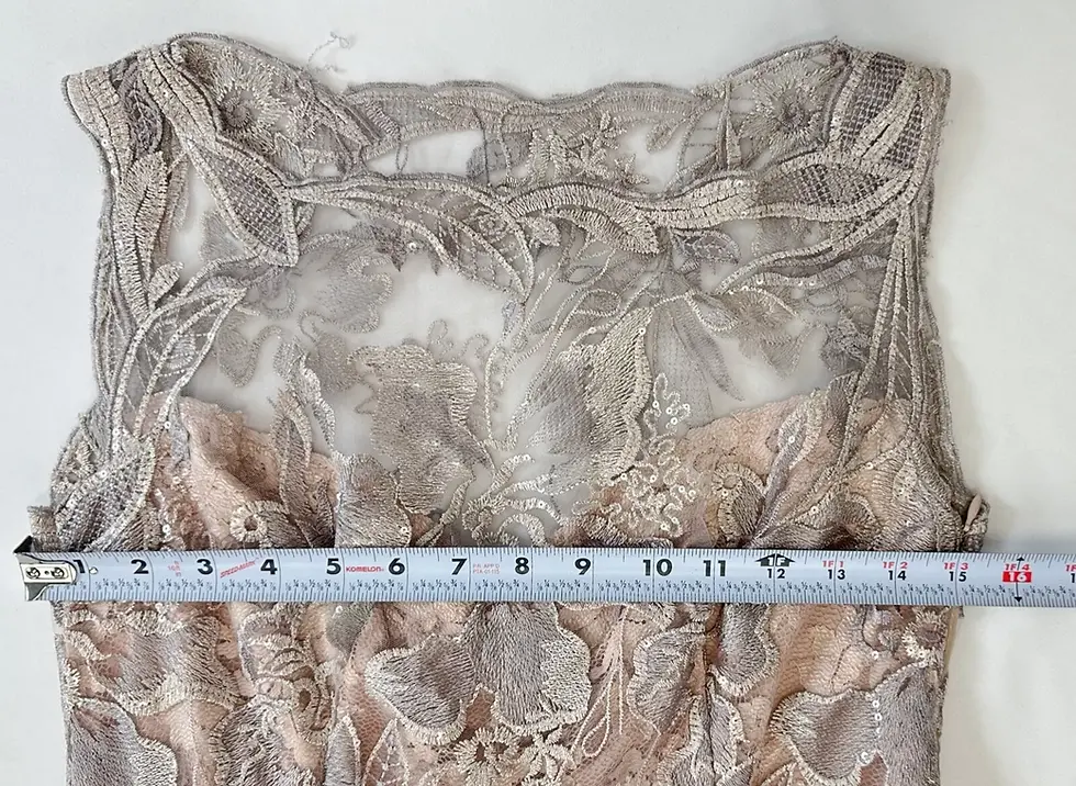 縮圖：OLVI'S Haute Couture Lace Romantic A-Line Midi Dress 4 8 Pink Mauve OY9338