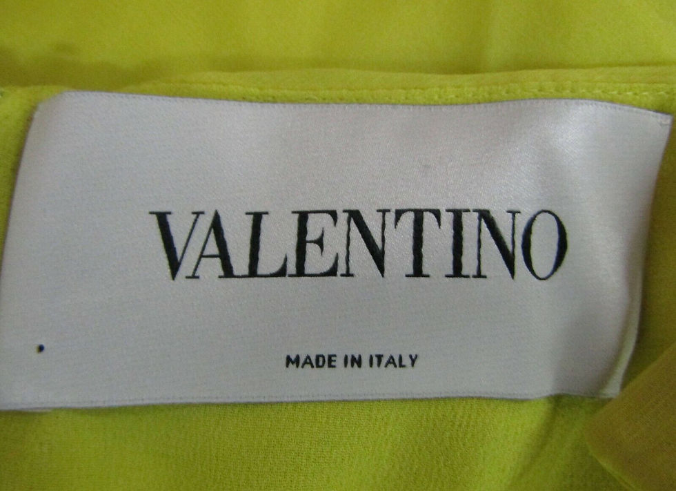 縮圖：NEW VALENTINO GARAVANI Neon Yellow Pleated Dress 10 Plisse Silk Chiffon