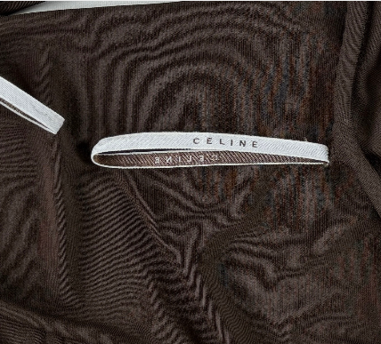 Miniatura: CELINE 2000s Brown Small Ring Gold Strap Backless Bodycon Dress S VINTAGE
