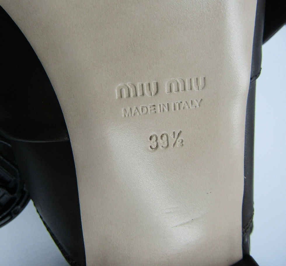 Thumbnail: MIU MIU Brown Moro Leather Buckle Crystals Pearl Slingback Mules 39.5 9.5