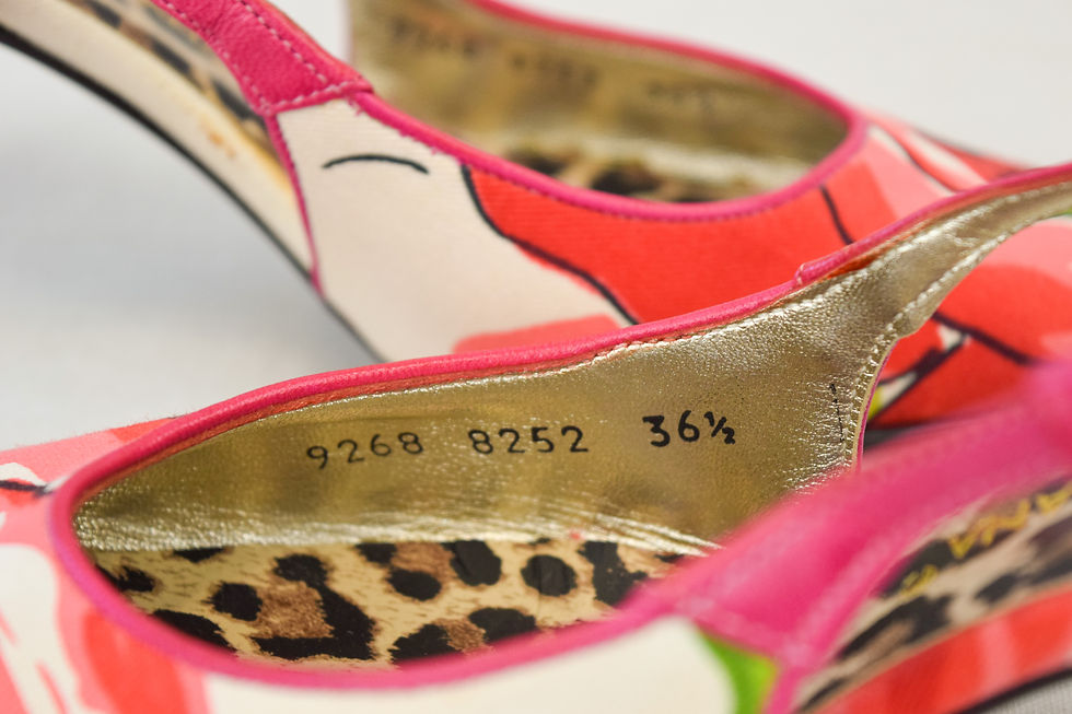 Miniatura: DOLCE & GABBANA Slingbacks Pink Multi Floral Print 36.5 6.5