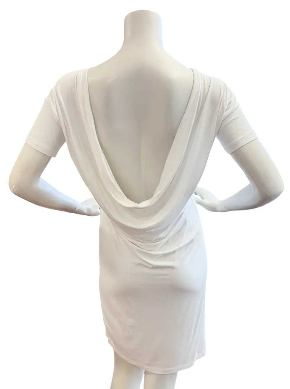 Thumbnail: MAISON MARTIN MARGIELA White Open Back Dress Small Short Sleeves S