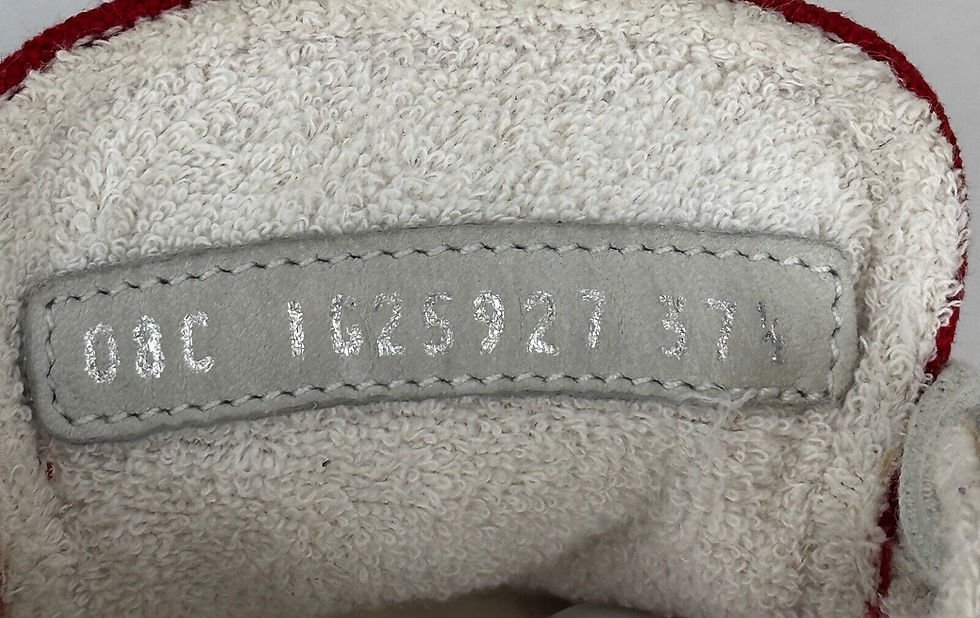Miniatura: CHANEL Canvas Tennis Low Top Sneakers Shoes 37.5 Grey Red Suede CC Logo