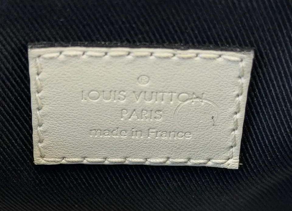 Thumbnail: LOUIS VUITTON Nano Christopher Backpack White Taurillon Leather Black M58493