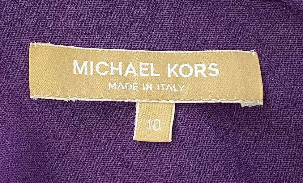 Thumbnail: MICHAEL KORS Purple Fishtail Dress Cropped with Bolero Jacket 10 Medium 2 pc