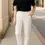 Miniatura: DOLCE & GABBANA Straight Leg Trousers 42 6 US Ivory Pleated Front Pockets NEW
