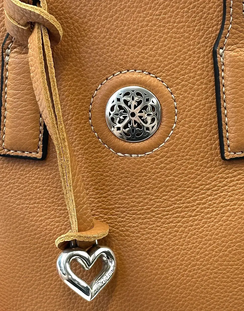 Thumbnail: NEW BRIGHTON Ferrara Teena Mini Leather Tote Bag Caramel Strap Bag Cross body