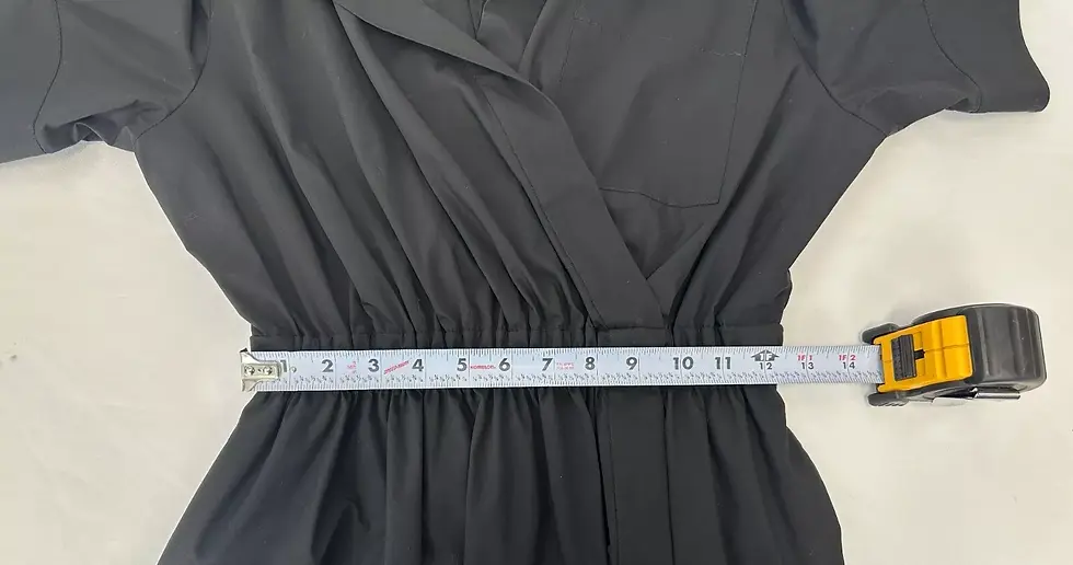 Thumbnail: ALTUZARRA Lydia Black A Line Dress Short Sleeve Collared Lined 38 06 Midi