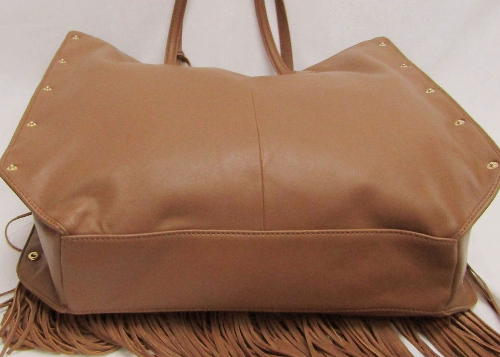 Thumbnail: ELIZABETH AND JAMES Scott Brown Fringed Leather Bag Tote
