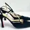 縮圖：Vintage CHRISTIAN LOUBOUTIN Satin Pointed Toe Pumps 40.5 Black 10.5 US Slingback