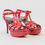縮圖：YSL SAINT LAURENT Tribute Patent Leather Platform Heels 36.5 6.5 Red Strappy