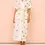 縮圖：ALEMAIS Blue Marlin Linen Embroidered Midi Dress US 8 Cream Fish Embroidery
