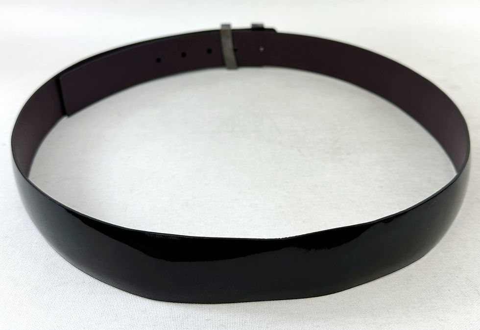 Thumbnail: LOUIS VUITTON Black 38mm Patent Leather Belt 95 M9400 Unisex