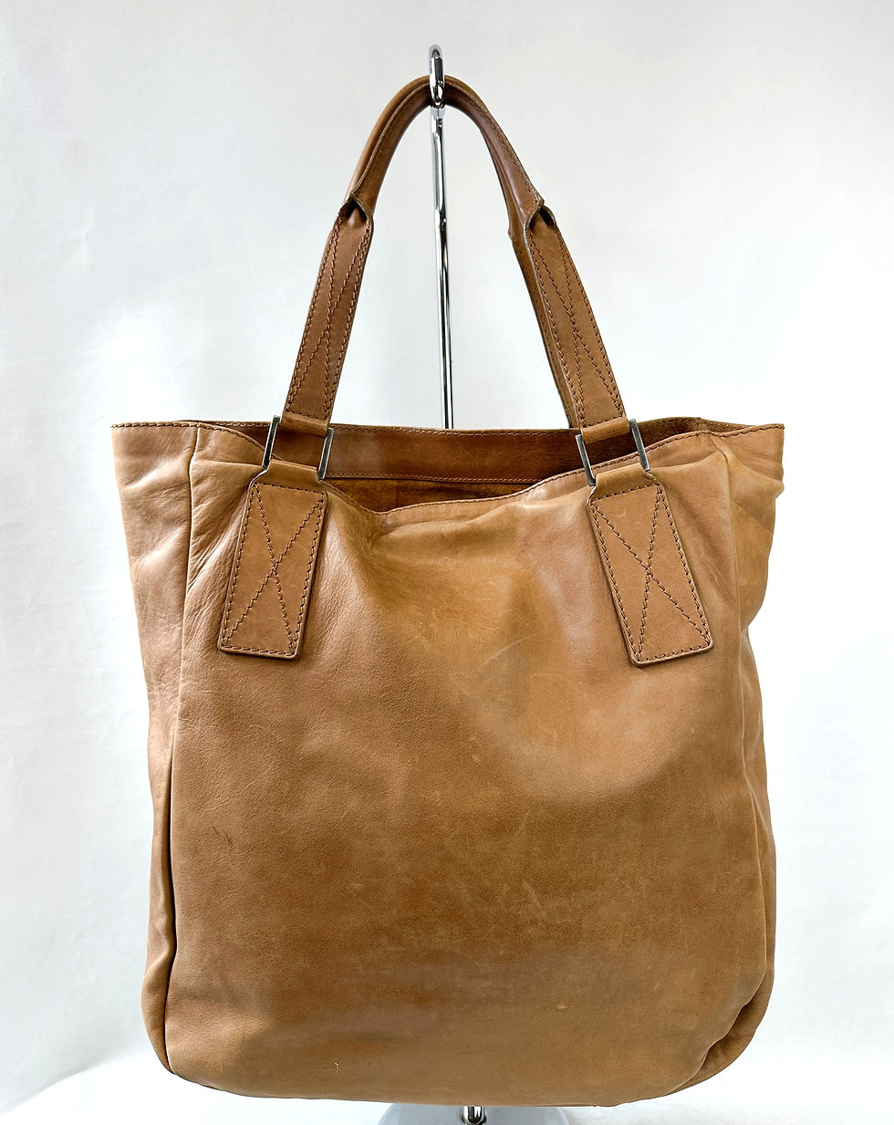 Miniatura: CHRISTIAN DIOR Brown Rebelle Leather Shoulder Bag Hook Large Tote