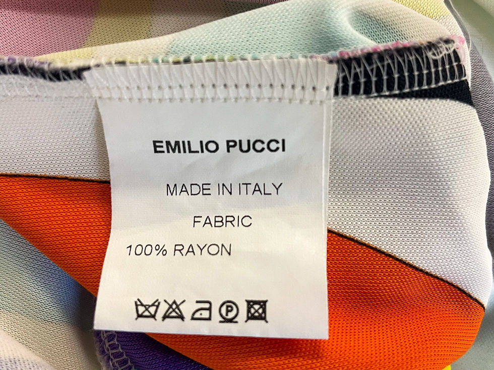 縮圖：EMILIO PUCCI Stretchy Jersey Long Sleeve Top 6 Multicolor Keyhole Neck Abstract