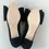 Miniatura: LOEFFLER RANDALL Noa Moiré Bow Flats 7.5B Black Fabric Pointed Toe 37.5