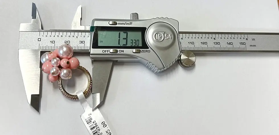 Miniatura: NWT ST. JOHN RING Embellished Swarovski Crystals Signed Pink Pearls Size 8 22KGP