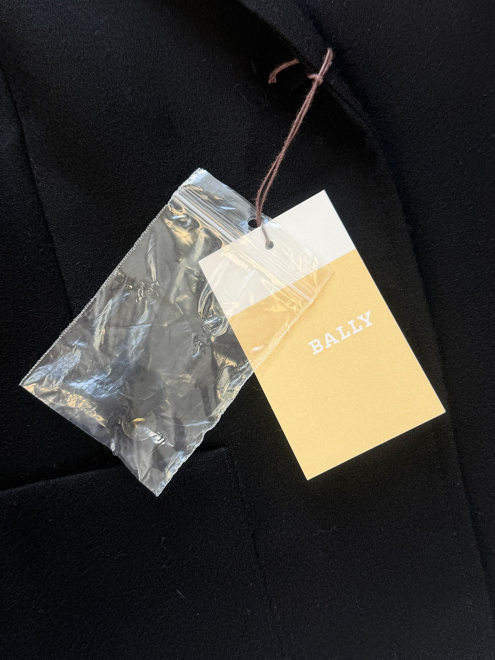 Thumbnail: BALLY 2PCS Wool Jacket Straight Leg Pants Suit 4 6 Black Single Breasted
