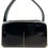 Hình thu nhỏ: PRADA Black Patent Leather White Trim Small Satchel Bag