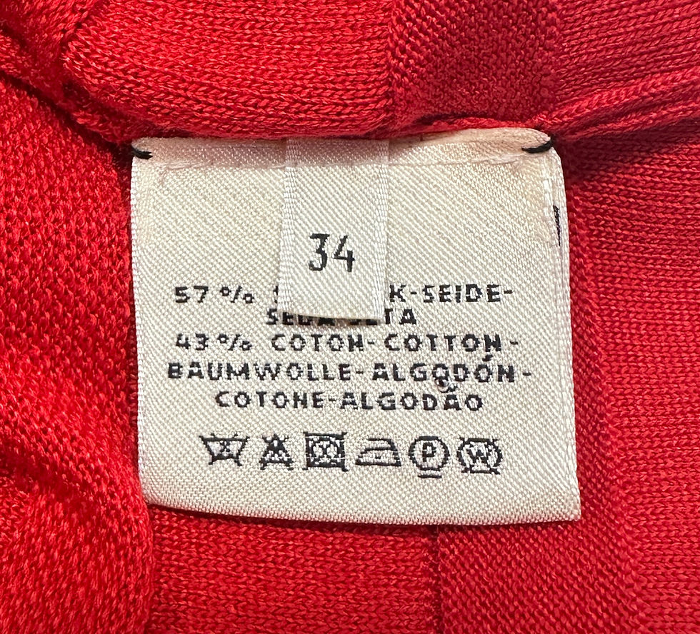 縮圖：HERMES Red Knit Round Neck 3/4 Sleeves Sweater Jumper 34 2 US Top Silk / Cotton