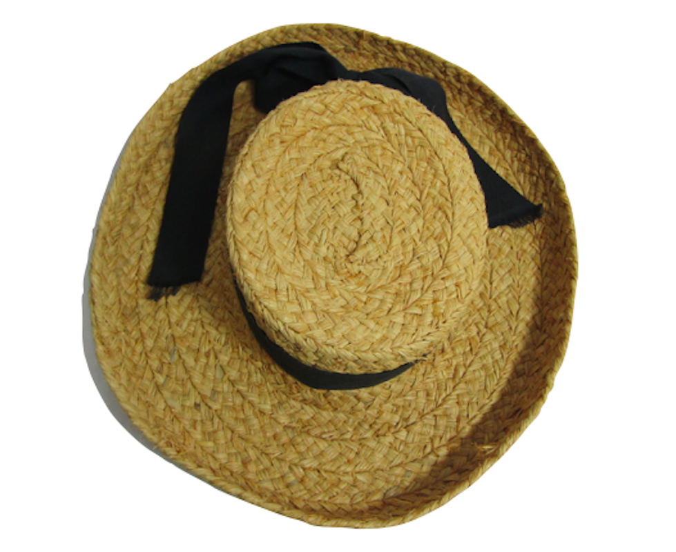 Hình thu nhỏ: HELEN KAMINSKI Australia Classic Raffia Hat Natural Black Bow Ribbon Woven