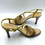 Miniatura: Vintage CHANEL Olive Green Brown Leather CC Logo Kitten Heel 39.5 8.5