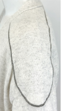 Thumbnail: BRUNELLO CUCINELLI Sweater V-Neck Cashmere Cardigan XS 2 Marble Gray Monili