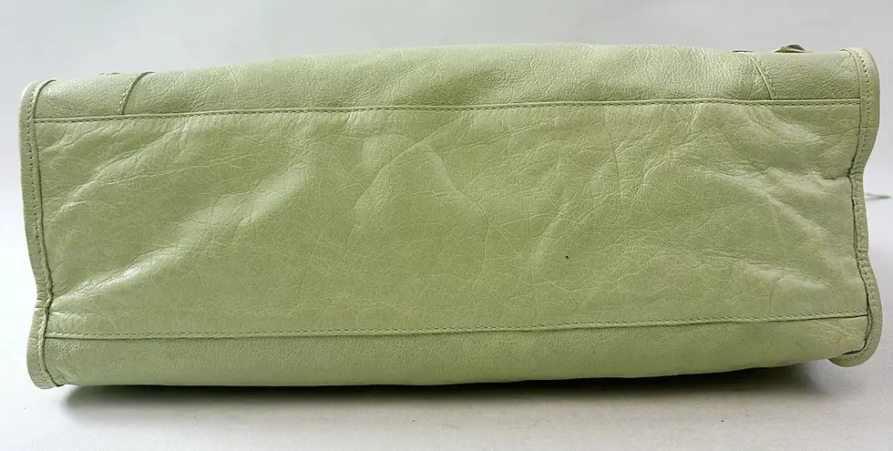 Thumbnail: BALENCIAGA City Satchel Bag Giant 12 Hardware Medium Pistachio Chevre Leather