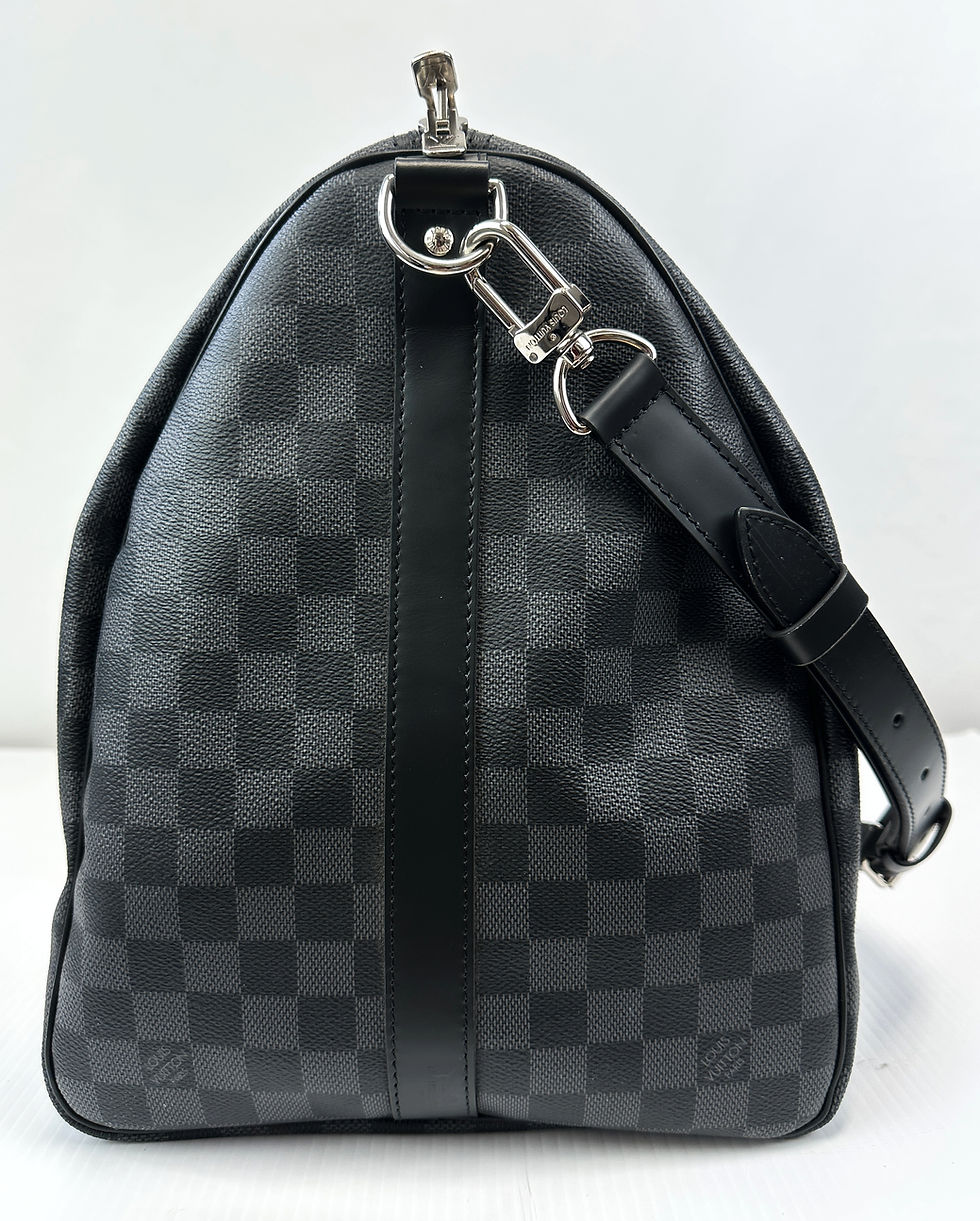 縮圖：LOUIS VUITTON Damier Graphite Canvas Keepall Bandouliere 55 N41413 Travel Bag