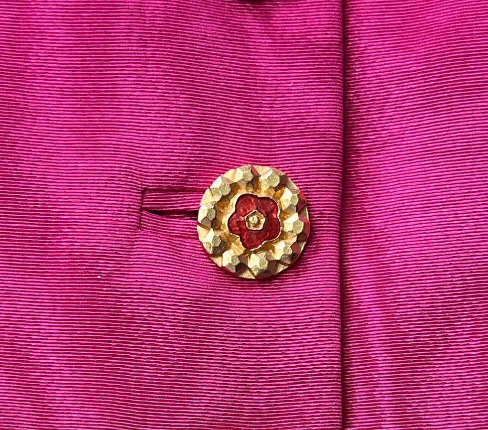 Miniatura: YSL YVES SAINT LAURENT Rive Gauche Set Peplum Jacket Skirt 38 Hot Pink 6