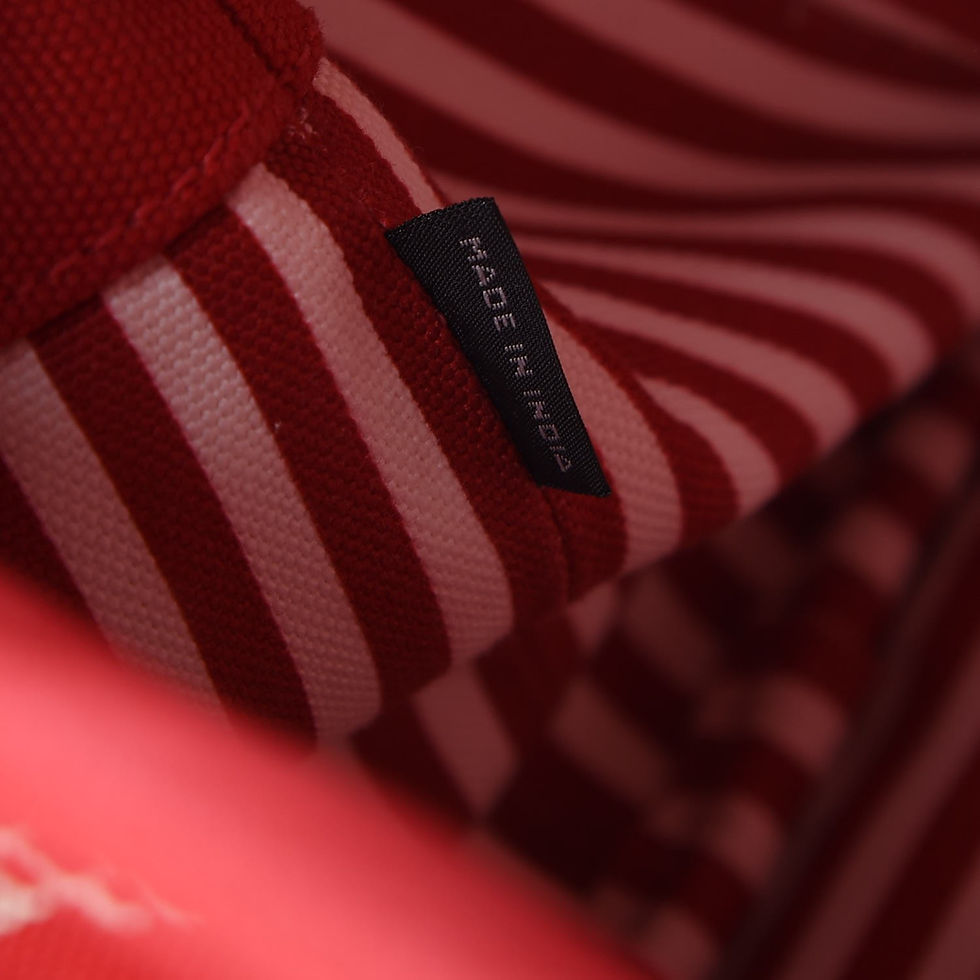 縮圖：PRADA Canapa Canvas Small Red Logo Print Two Way Tote Striped Strap Crossbody