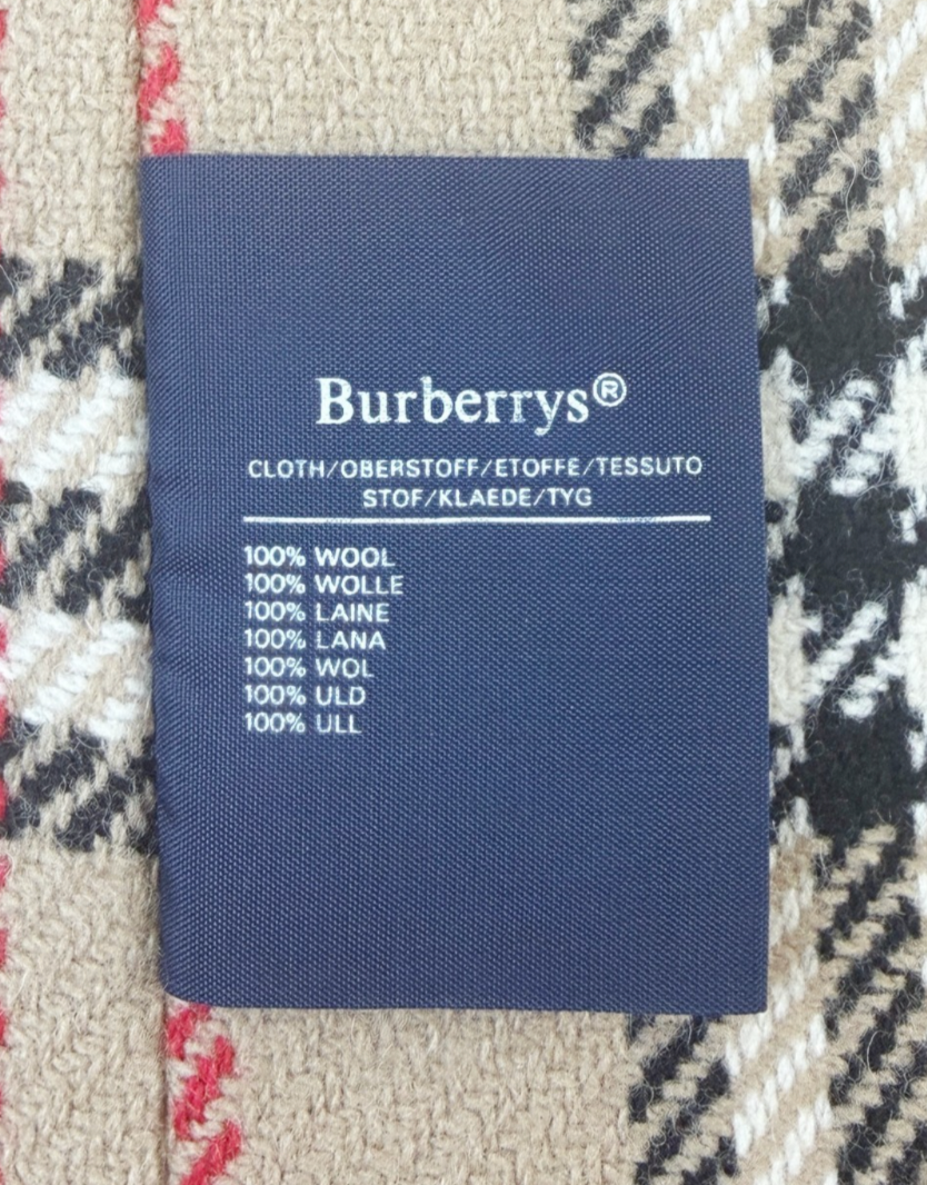 縮圖：BURBERRY Wool Long Liner Vest 50 Reg Tartan Print Brown Open Front XL
