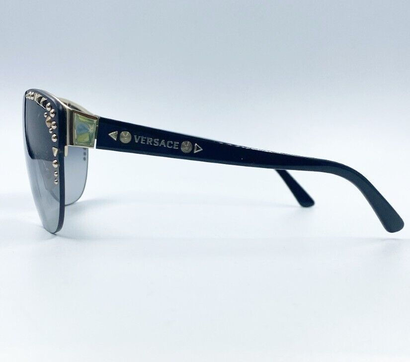Miniatura: VERSACE MOD 2152 1350/13 Cat Eye Gold Stud Black Ombre Sunglasses