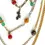 Miniatura: DOLCE & GABBANA Vintage Brass Necklace Multicolor Multi-chain Beaded Pendants