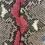 Miniatura: NEW SARAH STEWART Adele Python Snakeskin Leather Tote Bag Large Red Multi Purse