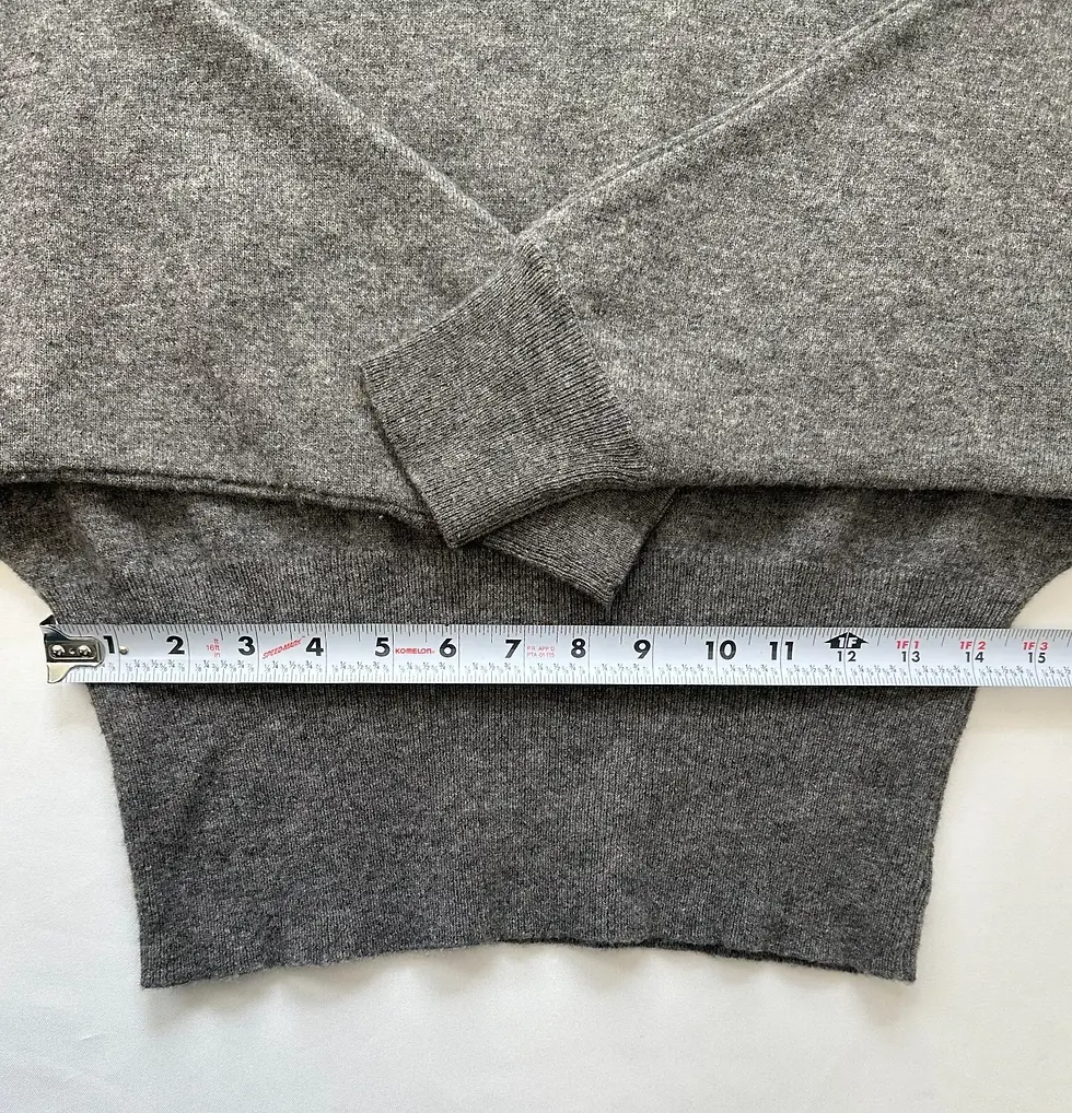 Hình thu nhỏ: STELLA MCCARTNEY Two Tone Gray Wool Pullover Sweater Long Dolman Sleeve 42 Top