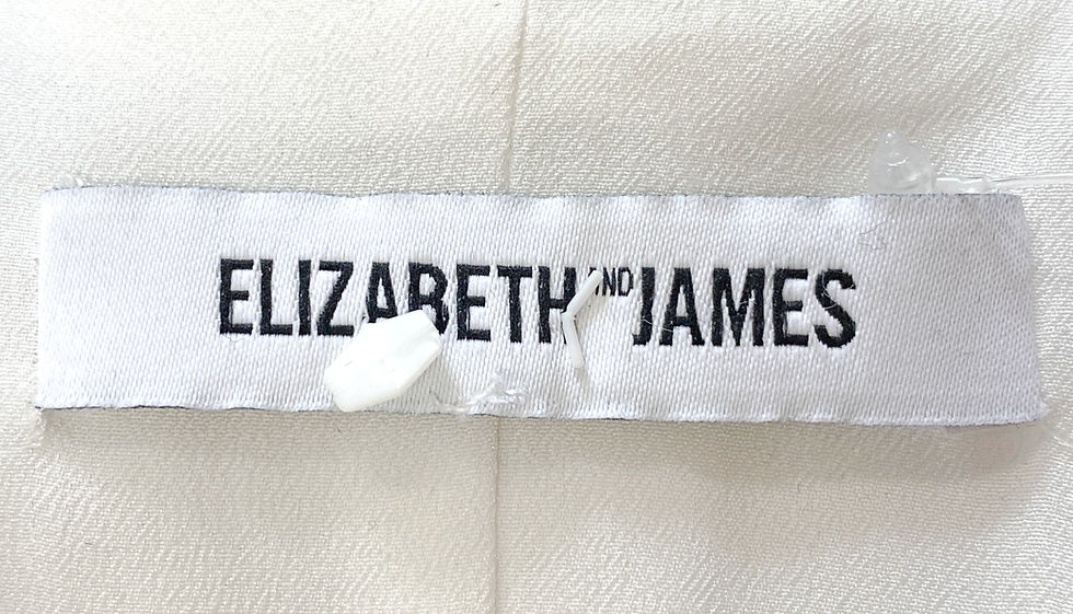 縮圖：ELIZABETH AND JAMES Ivory Meredith Sleeveless Belted Jumpsuit Small