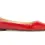 Hình thu nhỏ: JIMMY CHOO Mirele Crocodile Embossed Leather Ballet Flats 38.5 Red Square Toe
