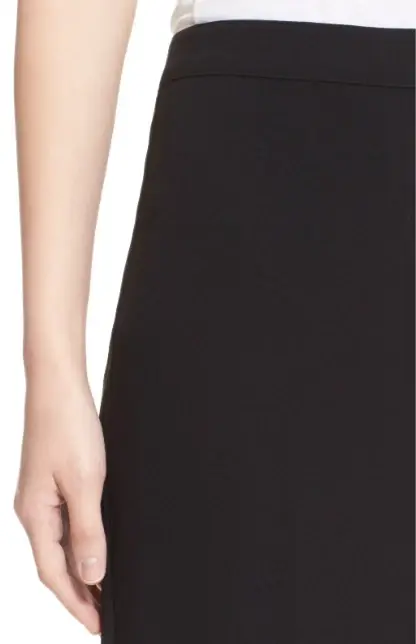 Thumbnail: NWOT ST. JOHN Caviar Diana Fit Crepe Marocain Flare Black Leg Pants Trousers 4