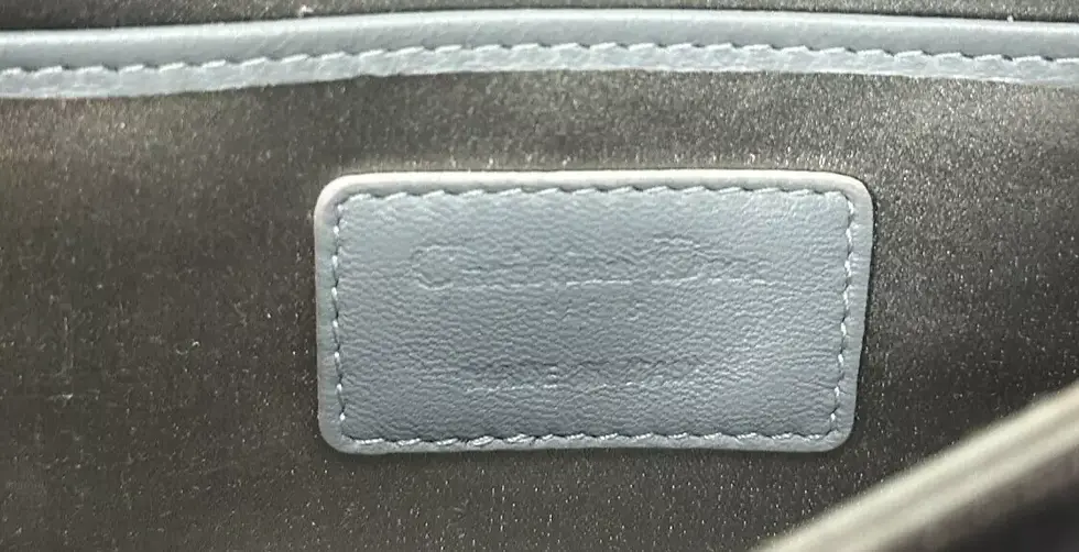 Miniatura: CHRISTIAN DIOR Lady Dior Satin Cannage Pouch Clutch Small Gray Silver Charm