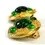 Miniatura: CHANEL Green Gripoix Gold Plated Paris Maison Clip On Earrings 1980's