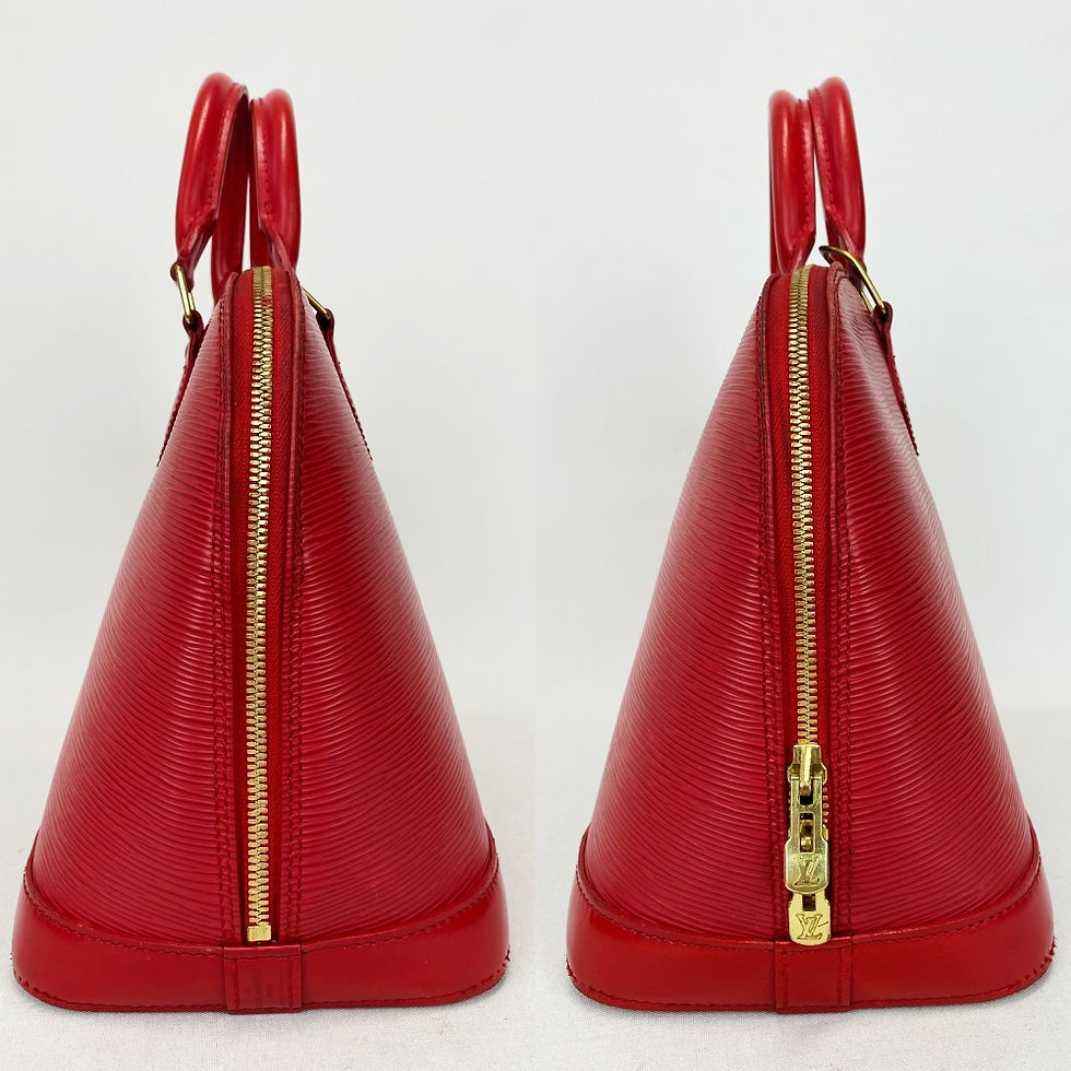 Miniatura: LOUIS VUITTON Alma PM Castillan Red Epi Leather Handbag Satchel M52147 Purse