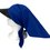 縮圖：HERMES Black Leather Blue Gaby Seersucker Pointu Solaire Wrap Cap Hat