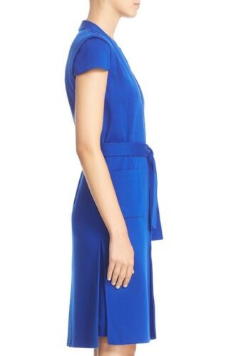 Thumbnail: NEW ST. JOHN Milano Knit Long Vest Coat Jacket Azzurine Blue Cobalt Medium 8 10